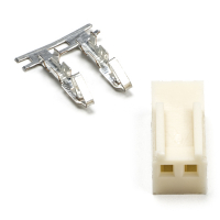 123-3D 2-pin female connector with cable clamps (10-pack)  DAR00118