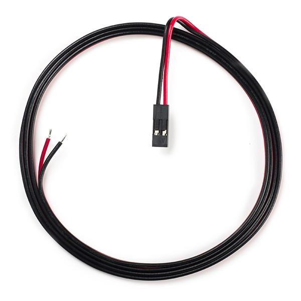 123-3D 2-wire cable red / black with female connector, 1m  DDK00003 - 1