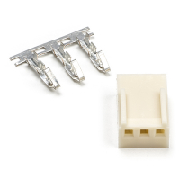 123-3D 3-pin female connector with cable clamps (10-pack)  DAR00120