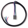 4-wire cable red / blue / green / black with connector, 1m DDK00005 - 1