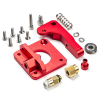 123-3D Aluminium MK8 Bowden red left extruder upgrade kit  DEX00010