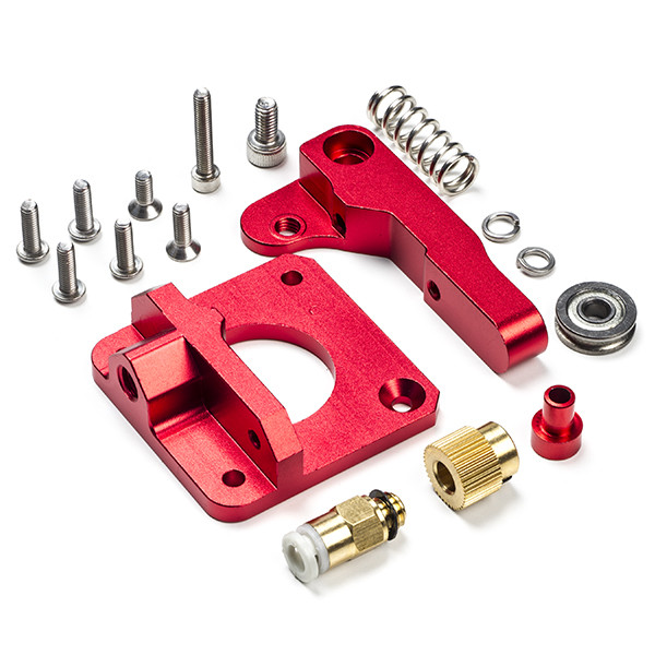 123-3D Aluminium MK8 Bowden red right extruder upgrade kit  DEX00011 - 1