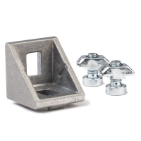 123-3D Aluminium corner bracket for 2020 extrusion profile including mounting materials (123-3D brand)  DFC00012