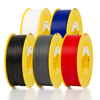 123-3D BK/GRY/W/R/B PLA filament bundle 1.75mm, 1.1kg  DFE00054