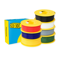 123-3D BLK/W/G/GR/R/DB/Y High Speed PLA filament starter pack bundle 1.75mm, 1kg (7-pack)  DHM10059