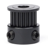 Black GT2 timing belt pulley, 20 teeth, 6mm belt, 5mm bore GT2 20T W6 B5 DME00088 - 1
