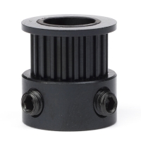 Black GT2 timing belt pulley, 20 teeth, 6mm belt, 8mm bore GT2 20T W6 B8 DME00105