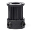 Black GT2 timing belt pulley, 20 teeth, 9mm, belt, 6.35mm bore GT2 20T W9 B6.35