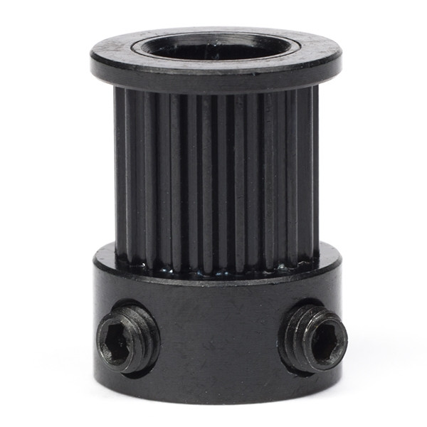 Black GT2 timing belt pulley, 20 teeth, 9mm belt, 8mm bore GT2 20T W9 B8 DME00106 - 1