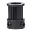 Black GT2 timing belt pulley, 20 teeth, 9mm belt, 8mm bore GT2 20T W9 B8 DME00106 - 1