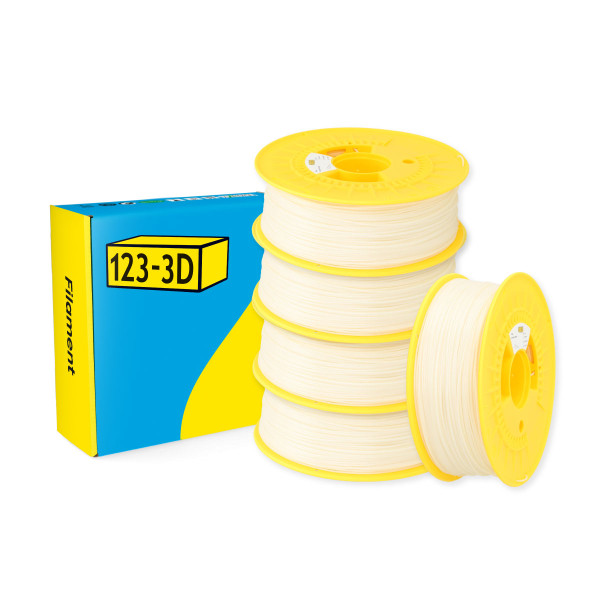 123-3D Filament PLA Cream White 1.75 mm 5-pack 1 kg DHM10074 - 1