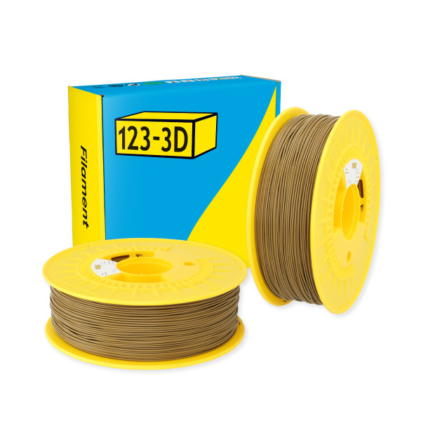 123-3D Filament PLA Khaki Gray 1.75 mm 2-pack 1 kg DHM10061 - 1