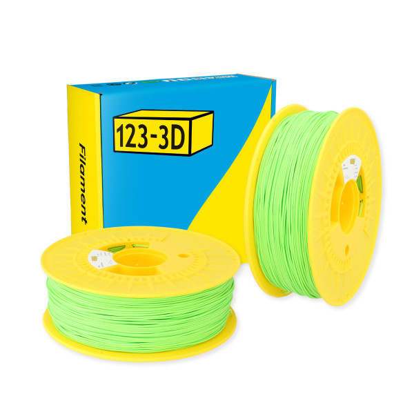 123-3D Filament PLA Lime Green 1.75 mm 2-pack 1 kg DHM10070 - 1