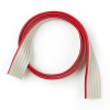 Flat cable 6 conductors grey, 25cm DDK00094 - 1