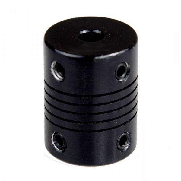 123-3D Flexible black motor coupling, 5mm x 5mm  DAR00022 - 1