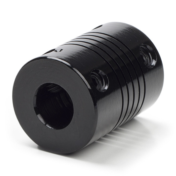 123-3D Flexible black motor coupling, 6.35mm x 8mm  DMO00058 - 1