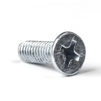 123-3D Galvanised metal countersunk head screw, M5 x 12mm (50-pack)  DBM00117