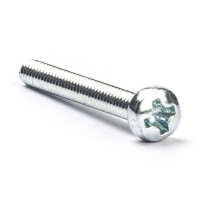 123-3D Galvanised metal round head screw, M2 x 16mm (50-pack)  DBM00197