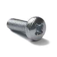 123-3D Galvanised metal round head screw, M2 x 5mm (50-pack)  DBM00208