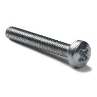 123-3D Galvanised metal round head screw, M3 x 16mm (50-pack)  DBM00004