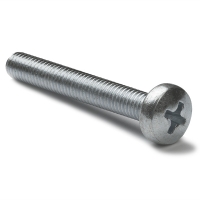 123-3D Galvanised metal round head screw, M3 x 35mm (50-pack)  DBM00075