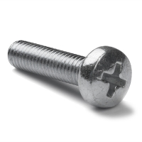 123-3D Galvanised metal round head screw, M4 x 16mm (50-pack)  DBM00022