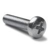 Galvanised metal round head screw, M4 x 30mm (50-pack)