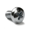 Galvanised metal round head screw, M4 x 6mm (50-pack)