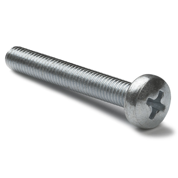 123-3D Galvanised metal round head screw, M4 x 70mm (10-pack)  DBM00074 - 1