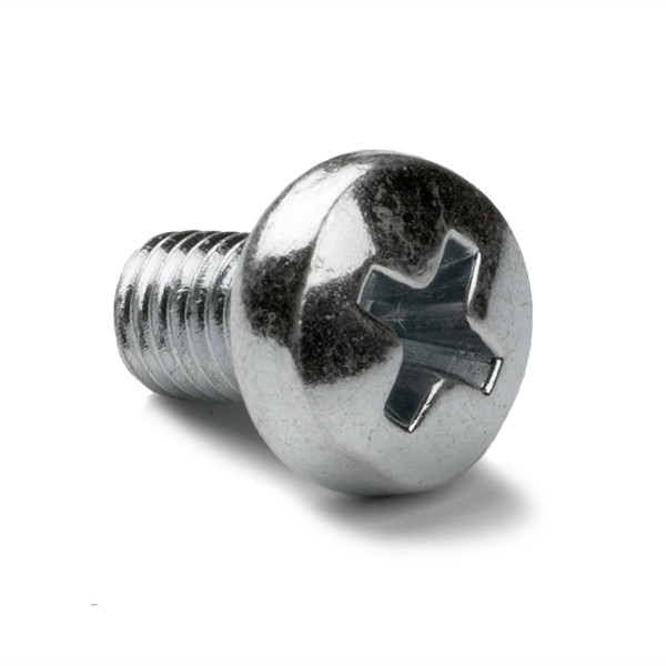 123-3D Galvanised metal round head screw, M4 x 8mm (50-pack)  DBM00019 - 1