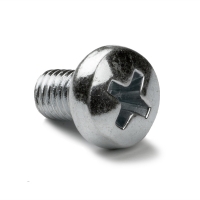 123-3D Galvanised metal round head screw, M4 x 8mm (50-pack)  DBM00019