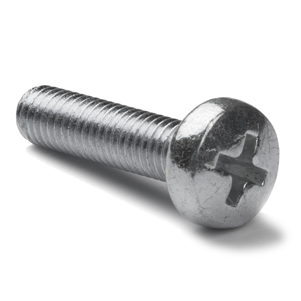 123-3D Galvanised metal round head screw, M6 x 30mm (50-pack)  DBM00149 - 1