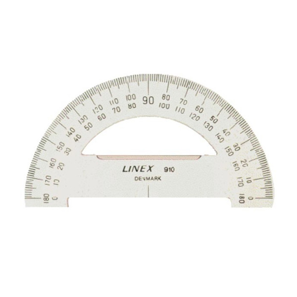 123-3D Linex transparent 180° protractor, 100mm 100413011 224519 - 1