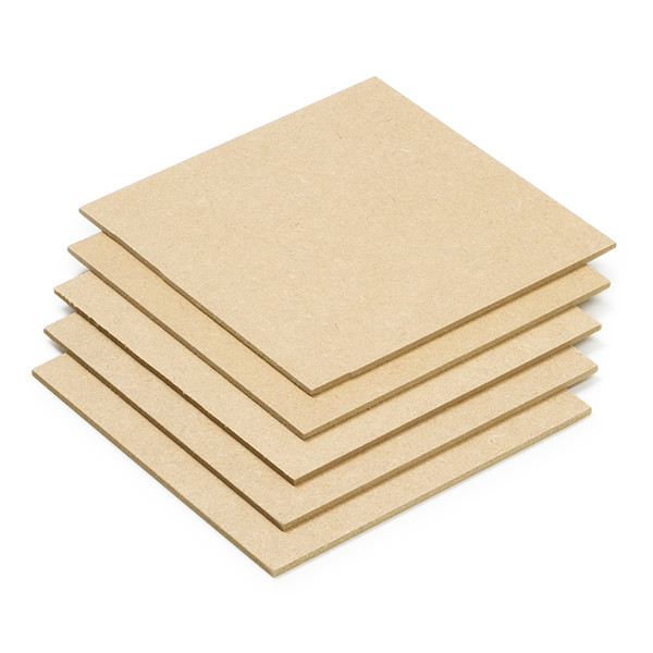 123-3D MDF plates, 150mm x 150mm x 3mm (5-pack)  DAR00717 - 1