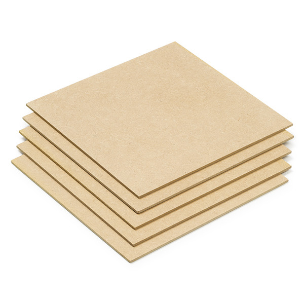 123-3D MDF plates, 200mm x 200mm x 3mm (5-pack)  DAR00718 - 1