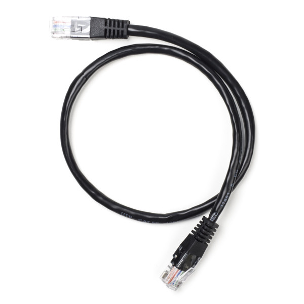Network cable Cat5e U/UTP black, 500mm DDK00125 - 1