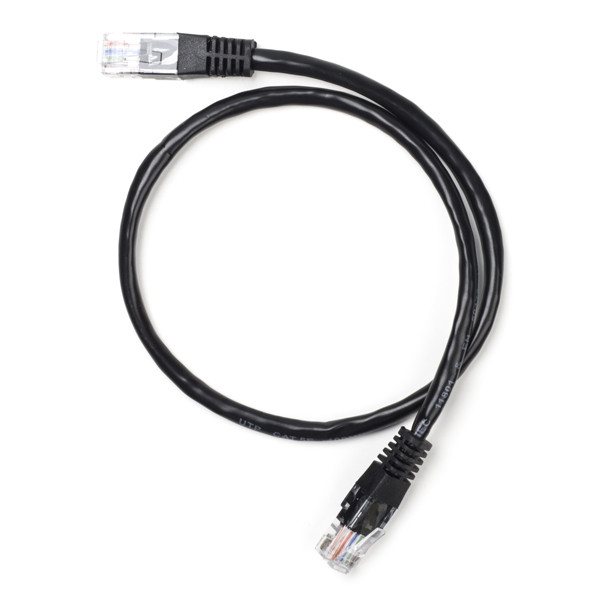 123-3D Network cable Cat5e U/UTP black, 500mm K010604092 DDK00125 - 1