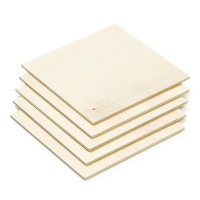 123-3D Poplar wood plates, 150mm x 150mm x 4mm (5-pack)  DAR00721