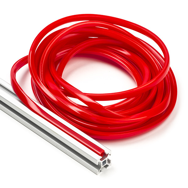 123-3D Red slot cover 6mm for 2020 profile (5 metres)  DFC00129 - 1