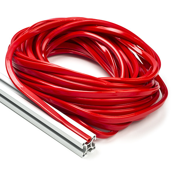 123-3D Red slot cover 8mm for 3030 profile (15 metres)  DFC00171 - 1