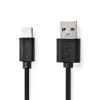 USB A to C black cable, 100cm DAR00551 - 1