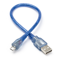 123-3D USB A to MicroUSB blue cable, 50cm  DDK00060