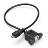 USB Panel Mount Cable USB B Female to MicroUSB, 30cm DDK00041 - 1