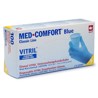 123-3D Vitril blue disposable powder-free gloves, size S (100-pack)  SDR00481