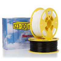 123-3D black & white PLA filament bundle 1.75mm, 1kg  DFE00031
