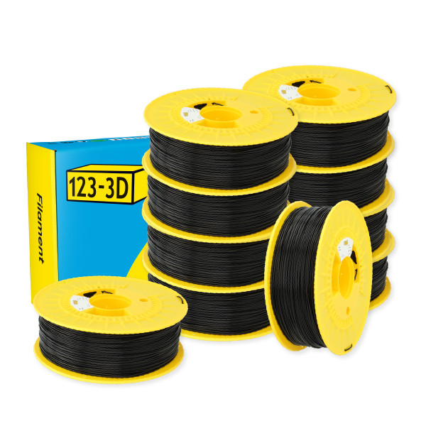 123-3D black PLA filament 1.75mm, 1kg (10-pack) DHM10050 - 1