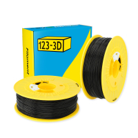 123-3D black PLA filament 2-pack