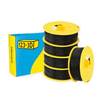123-3D black PLA filament 1.75mm, 1kg (5-pack)  DHM10049