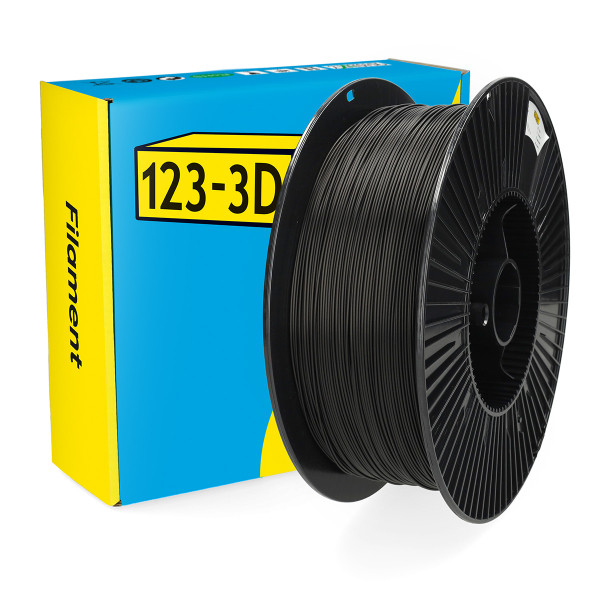 123-3D black PLA filament 1.75mm, 3kg DHM00180 - 1