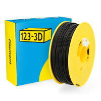 123-3D black PLA filament 2.85mm, 1kg DHM00025